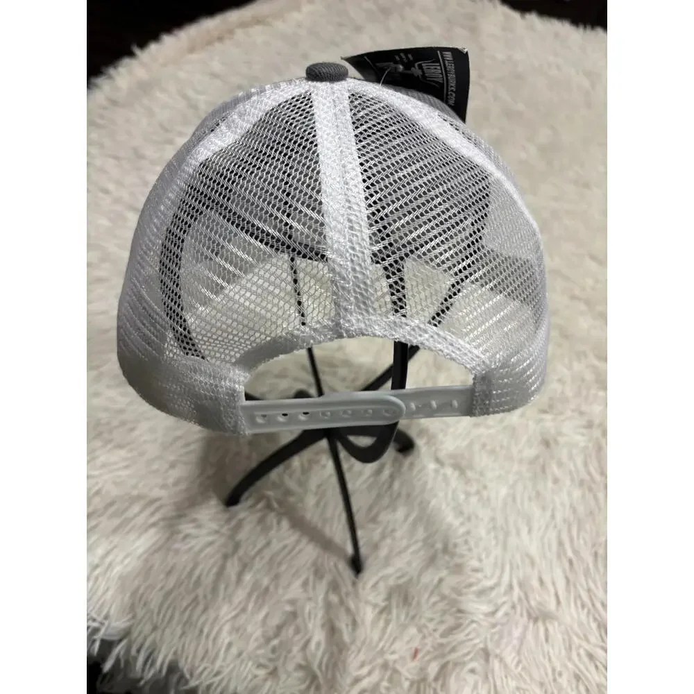 LEROY BURKS BAND BASEBALL HAT CAP GRAY‎ TRUCKER SNAP BACK